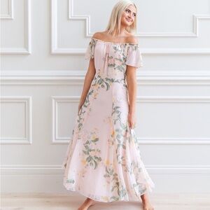 Rachel Parcell Pink Floral Maxi Dress